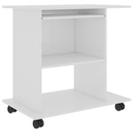Computer Desk High Gloss White 80x50x75 cm Chipboard
