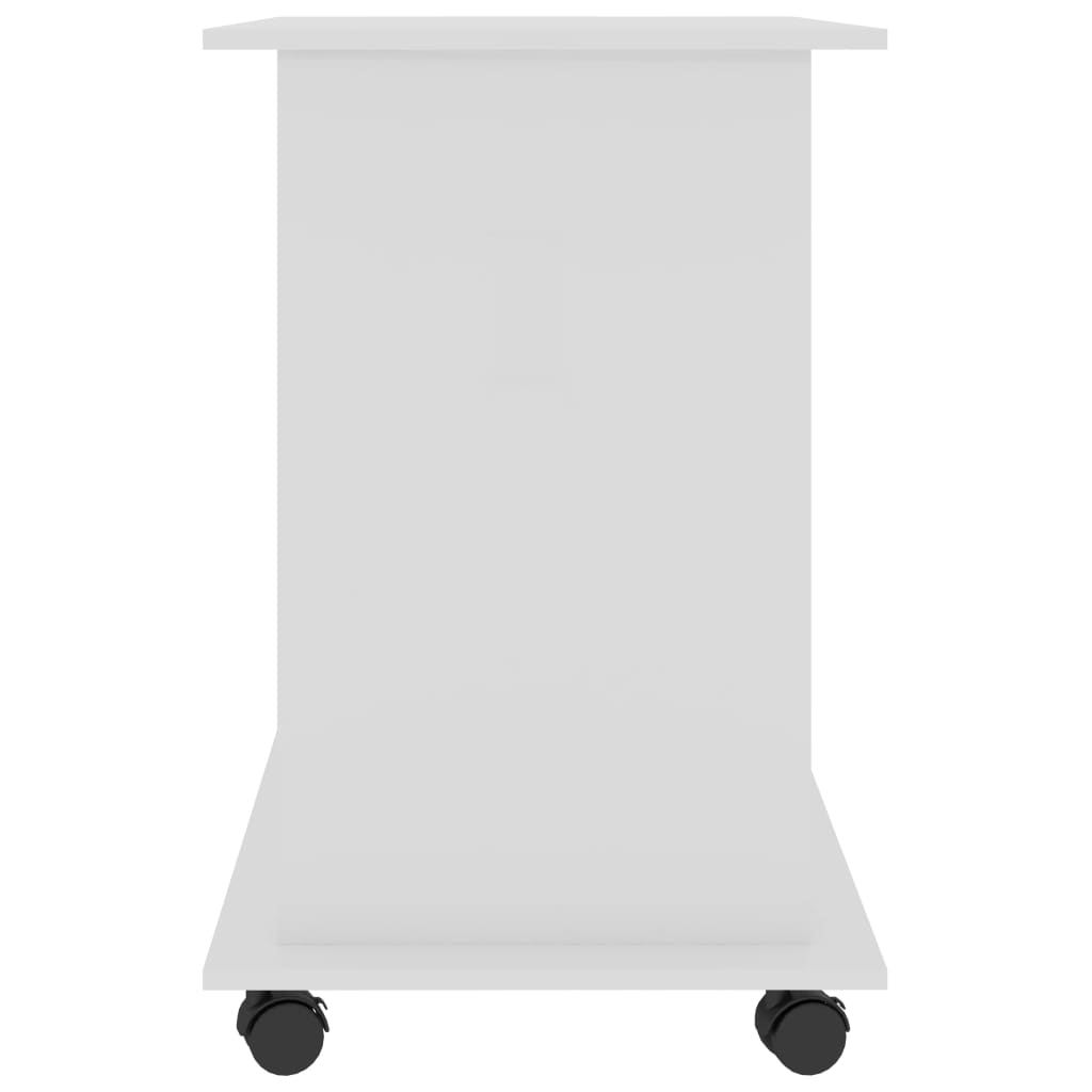 Computer Desk High Gloss White 80x50x75 cm Chipboard