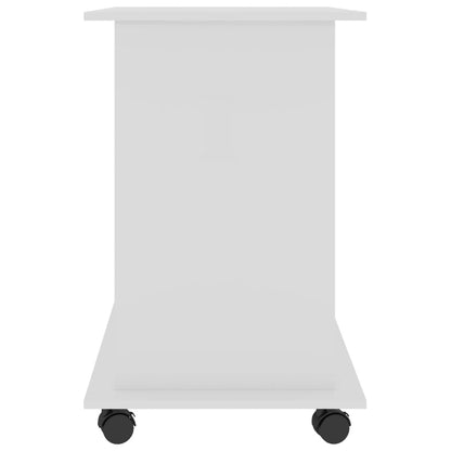 Computer Desk High Gloss White 80x50x75 cm Chipboard
