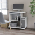 Computer Desk High Gloss White 80x50x75 cm Chipboard