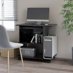 Computer Desk High Gloss Black 80x50x75 cm Chipboard