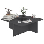 Coffee Table Grey 79.5x79.5x30 cm Chipboard