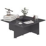 Coffee Table High Gloss Grey 79.5x79.5x30 cm Chipboard