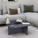 Coffee Table High Gloss Grey 79.5x79.5x30 cm Chipboard