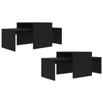 Coffee Table Set Black 100x48x40 cm Chipboard