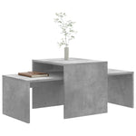 Coffee Table Set Concrete Grey 100x48x40 cm Chipboard