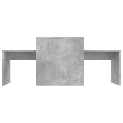 Coffee Table Set Concrete Grey 100x48x40 cm Chipboard