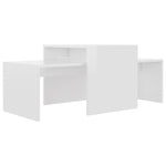 Coffee Table Set High Gloss White 100x48x40 cm Chipboard