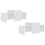 Coffee Table Set High Gloss White 100x48x40 cm Chipboard