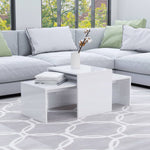 Coffee Table Set High Gloss White 100x48x40 cm Chipboard