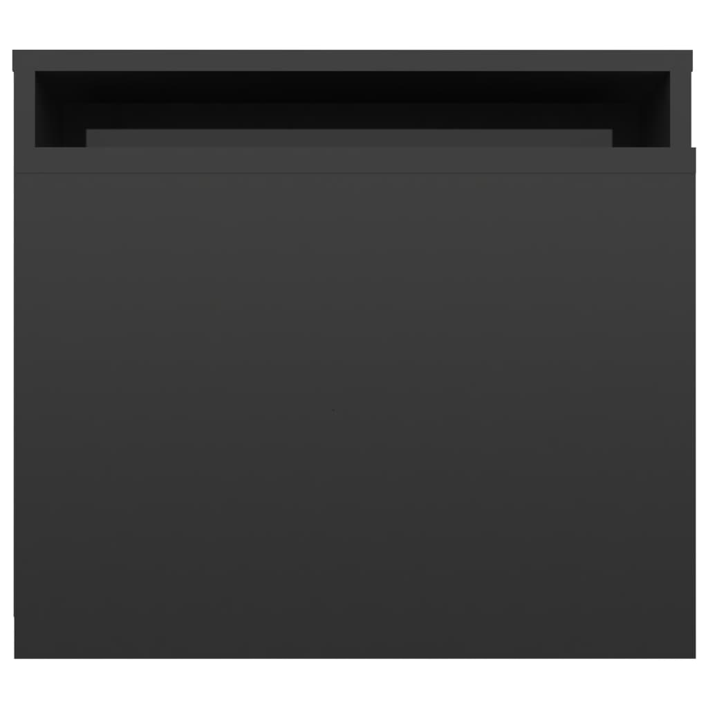 Coffee Table Set High Gloss Black 100x48x40 cm Chipboard
