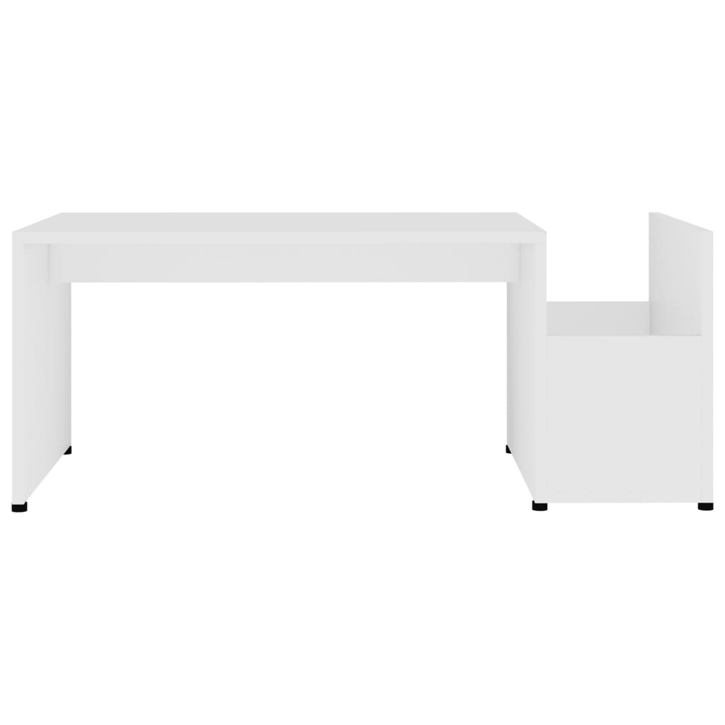 Coffee Table White 90x45x35 cm Chipboard