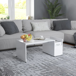 Coffee Table White 90x45x35 cm Chipboard