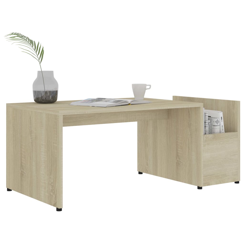 Coffee Table Sonoma Oak 90x45x35 cm Chipboard