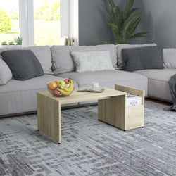 Coffee Table Sonoma Oak 90x45x35 cm Chipboard