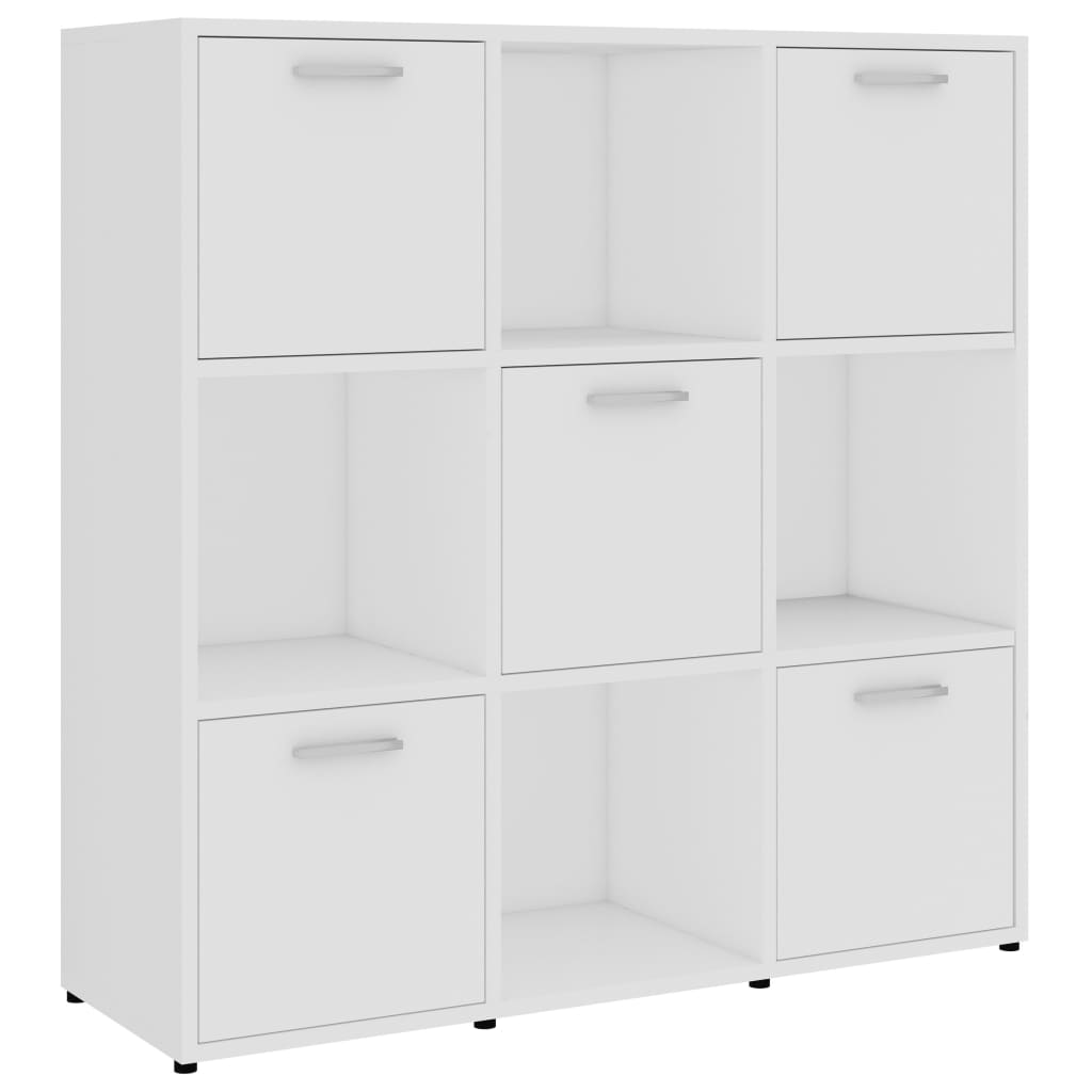 Book Cabinet White 90x30x90 cm Chipboard