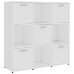 Book Cabinet White 90x30x90 cm Chipboard