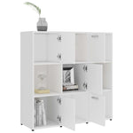 Book Cabinet White 90x30x90 cm Chipboard