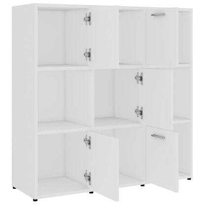 Book Cabinet White 90x30x90 cm Chipboard