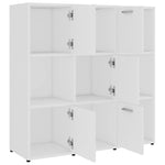 Book Cabinet White 90x30x90 cm Chipboard