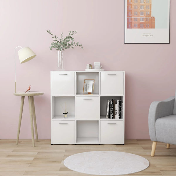  Book Cabinet White 90x30x90 cm Chipboard