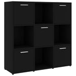 Book Cabinet Black 90x30x90 cm Chipboard