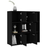 Book Cabinet Black 90x30x90 cm Chipboard