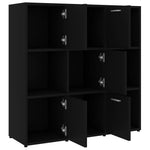 Book Cabinet Black 90x30x90 cm Chipboard