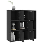 Book Cabinet Grey 90x30x90 cm Chipboard