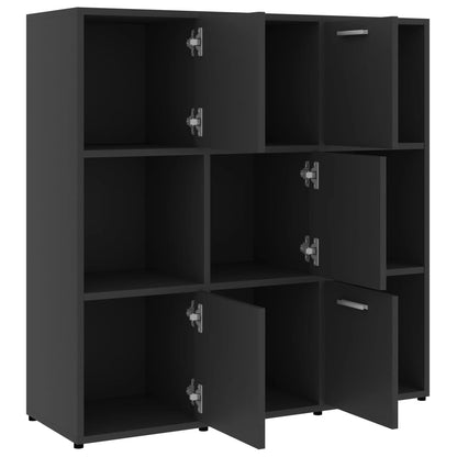 Book Cabinet Grey 90x30x90 cm Chipboard