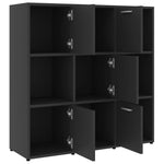 Book Cabinet Grey 90x30x90 cm Chipboard