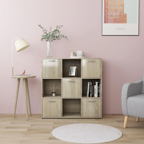  Book Cabinet Sonoma Oak 90x30x90 cm Chipboard