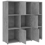 Book Cabinet Concrete Grey 90x30x90 cm Chipboard