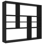 Wall Shelf Black 90x16x78 cm Chipboard
