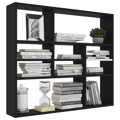 Wall Shelf Black 90x16x78 cm Chipboard
