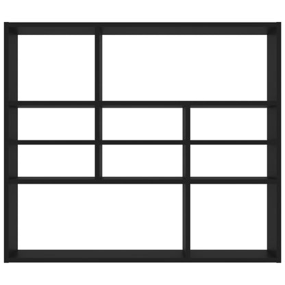 Wall Shelf Black 90x16x78 cm Chipboard