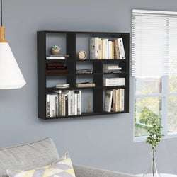 Wall Shelf Black 90x16x78 cm Chipboard
