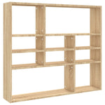 Wall Shelf Sonoma Oak 90x16x78 cm Chipboard