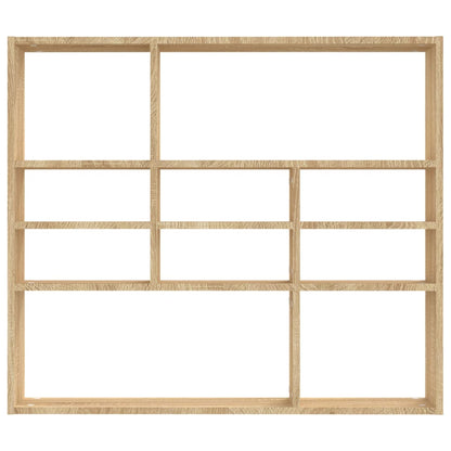 Wall Shelf Sonoma Oak 90x16x78 cm Chipboard