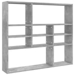 Wall Shelf Concrete Grey 90x16x78 cm Chipboard