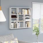 Wall Shelf High Gloss White 90x16x78 cm Chipboard