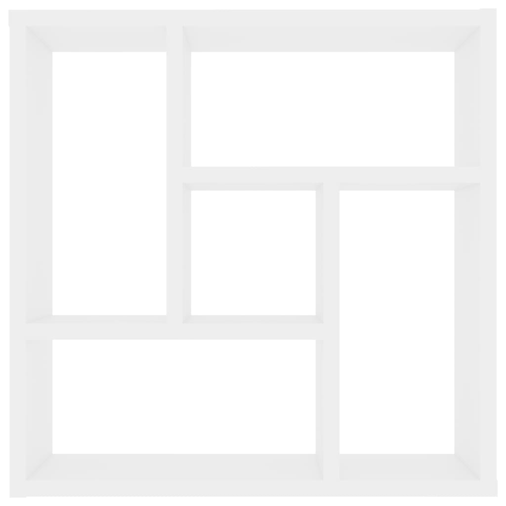 Wall Shelf White 45.1x16x45.1 cm Chipboard