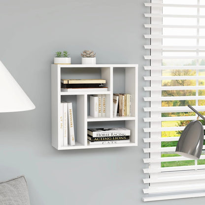 Wall Shelf White 45.1x16x45.1 cm Chipboard
