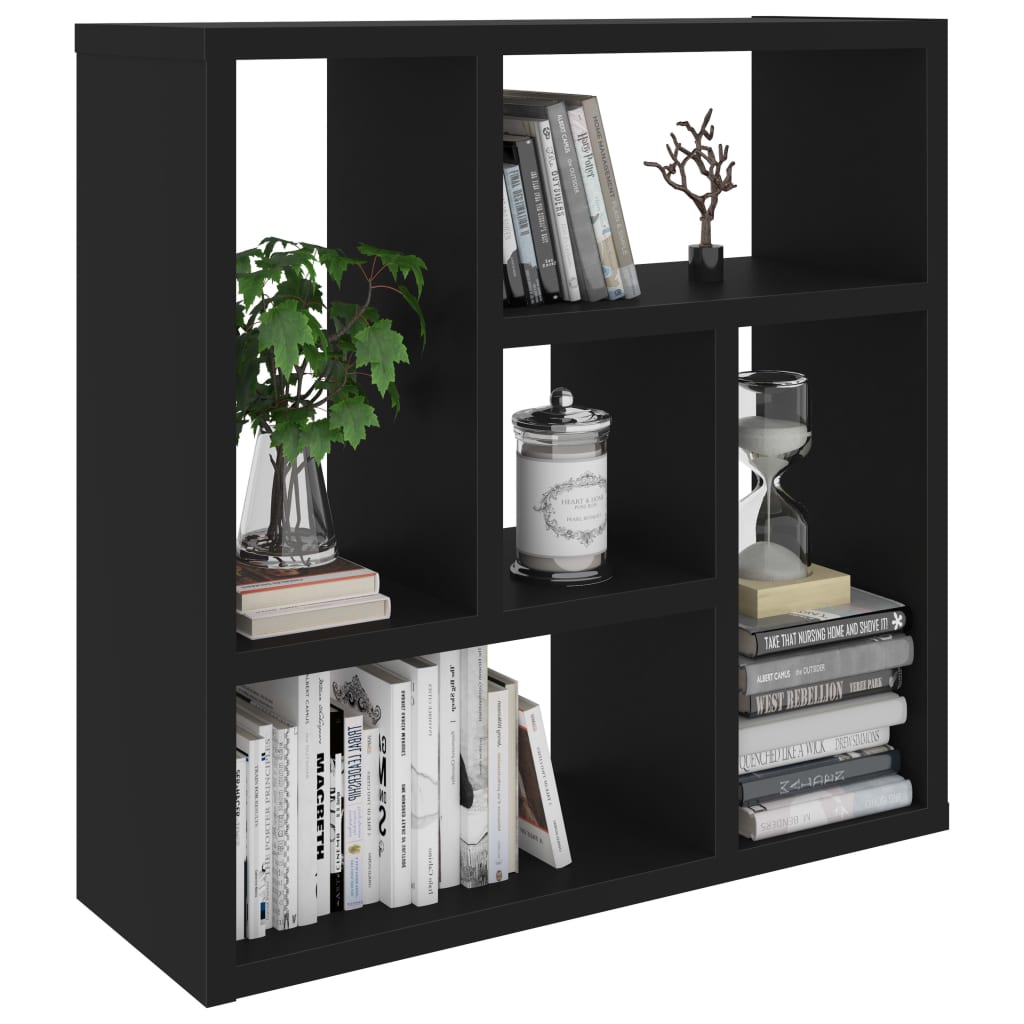 Wall Shelf Black 45.1x16x45.1 cm Chipboard