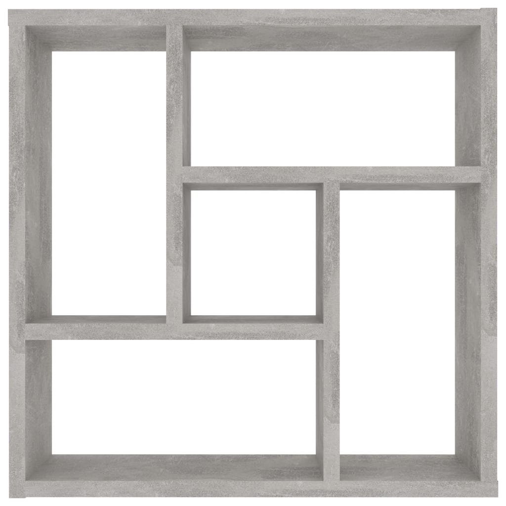 Wall Shelf Concrete Grey 45.1x16x45.1 cm Chipboard