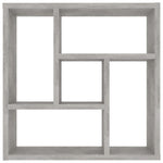 Wall Shelf Concrete Grey 45.1x16x45.1 cm Chipboard