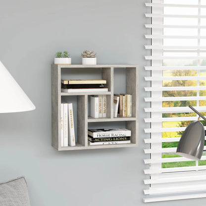 Wall Shelf Concrete Grey 45.1x16x45.1 cm Chipboard