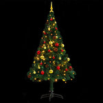 Artificial Christmas Tree with Baubles and LEDs Green 150 cm