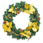 Christmas Wreath with LED Lights Green - PVC