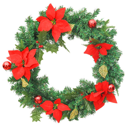Christmas Wreath with LED Lights Green